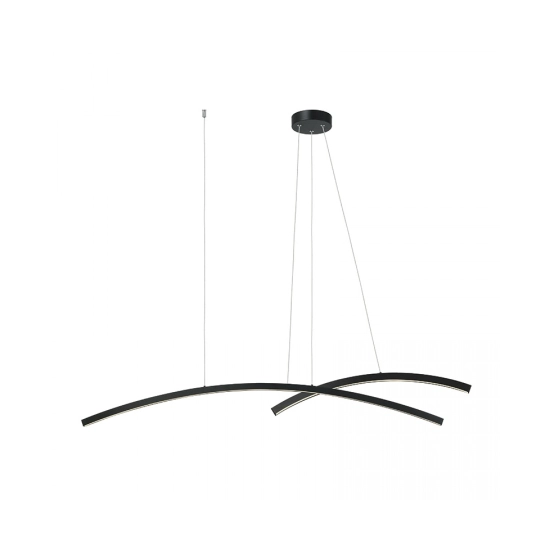 20130 LED PENDANT LIGHT 41W 3000K ALUMINΙUM &ACRYLIC BLACK Zambelis Lights